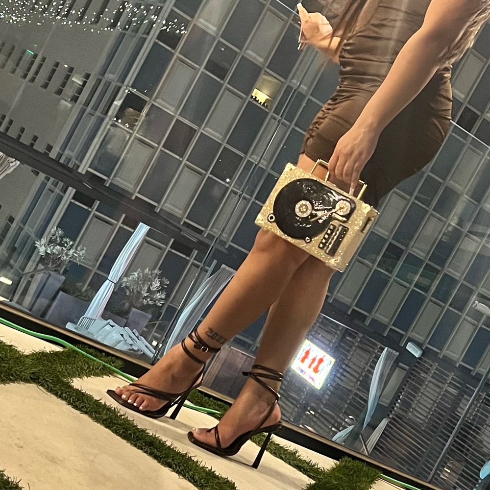 COPY - Gold Radio Trunk Purse